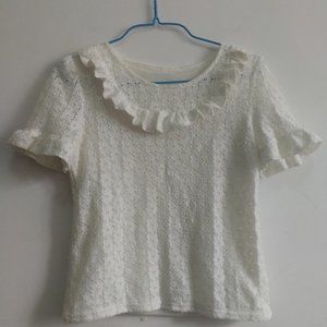 Women's white short sleeves-s